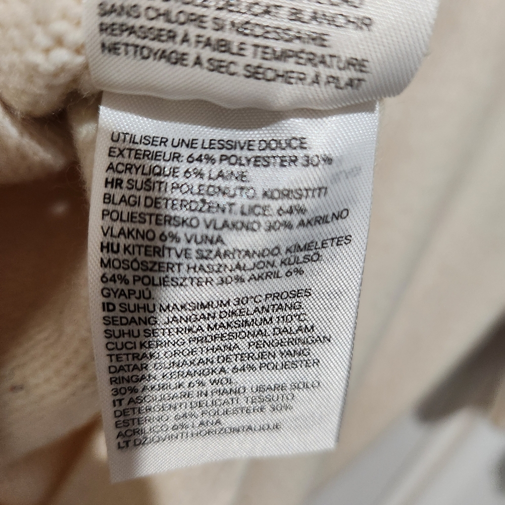 Pringle Of Scotland x H&M Sweater Dress  Limited Collection Size S Off White - Picture 9 of 9